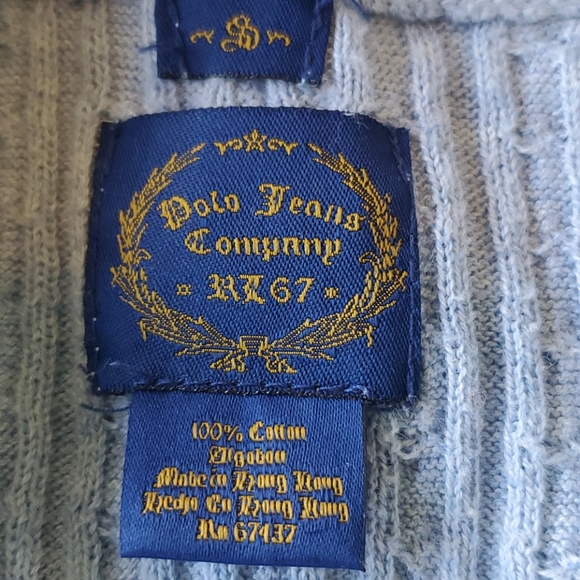 Polo Jeans Company Cable Knit V-Neck Sweater - Picture 2 of 5